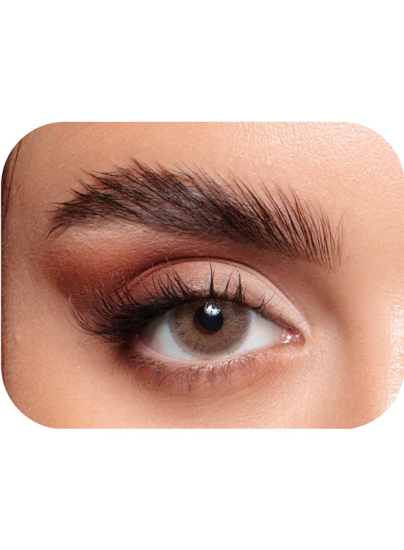 Elite brand monthly contact lenses, one pair per box, coffee color - Image 1